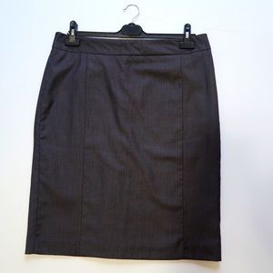 Merona Grey Stripe Career Pencil Suit Skirt 12